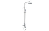 Mereo, Nástenná  baterie Mada 150mm se sprch.soupravou,otoč.ramínkem, ruční a talíř.sprchou slim 200x200mm CBE60101SDM