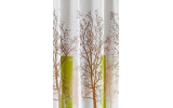 Sprchový závěs 180x180cm, polyester, bílá/zelená, strom