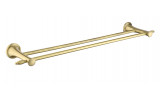 Dvojitý držák ručníků 600 mm, bronz