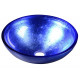 MURANO BLU, skleněné umyvadlo kulaté 40x14 cm, modrá