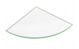Police rohová, čtvrtkruhová 200x200x8mm, čiré sklo