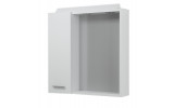 ZOJA/KERAMIA FRESH galerka s LED osvětlením, 60x60x14cm, bílá, levá