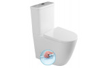 TURKU RIMLESS WC kombi mísa zvýšená, spodní/zadní odpad, bílá