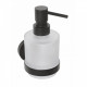 X-ROUND BLACK dávkovač mýdla MINI, mléčné sklo, 200ml, černá