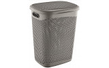 KATRE prádelní koš s víkem, 55l, terra