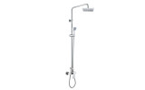 Mereo, Nástěnná sprchová baterie Dita 150mm se sprch.soupravou,ruční a talíř.sprchou slim 200x200mm CBE60104SDD