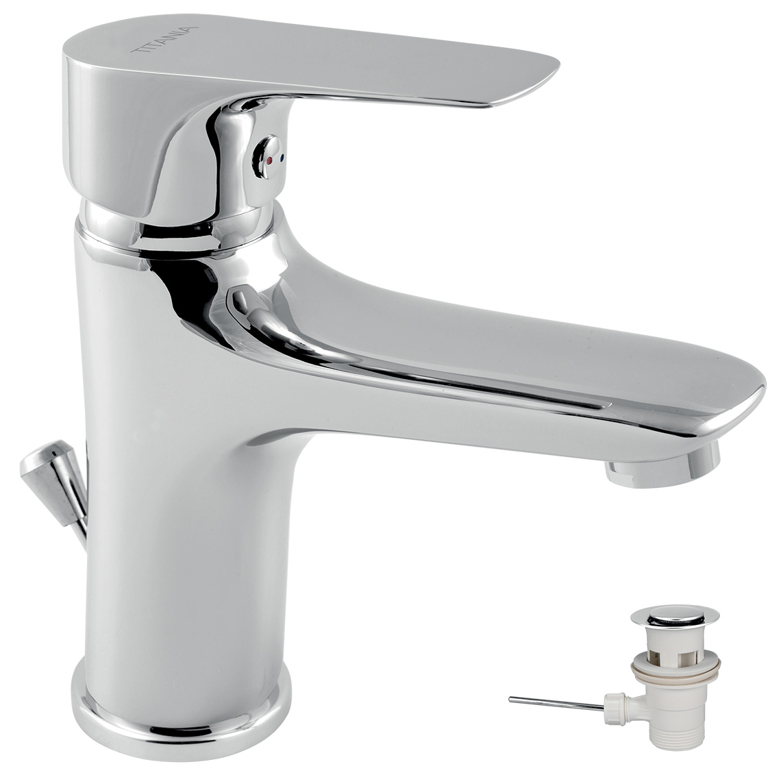 Levně Umyvadlová baterie s výpustí Titania Nice chrom 97001,0