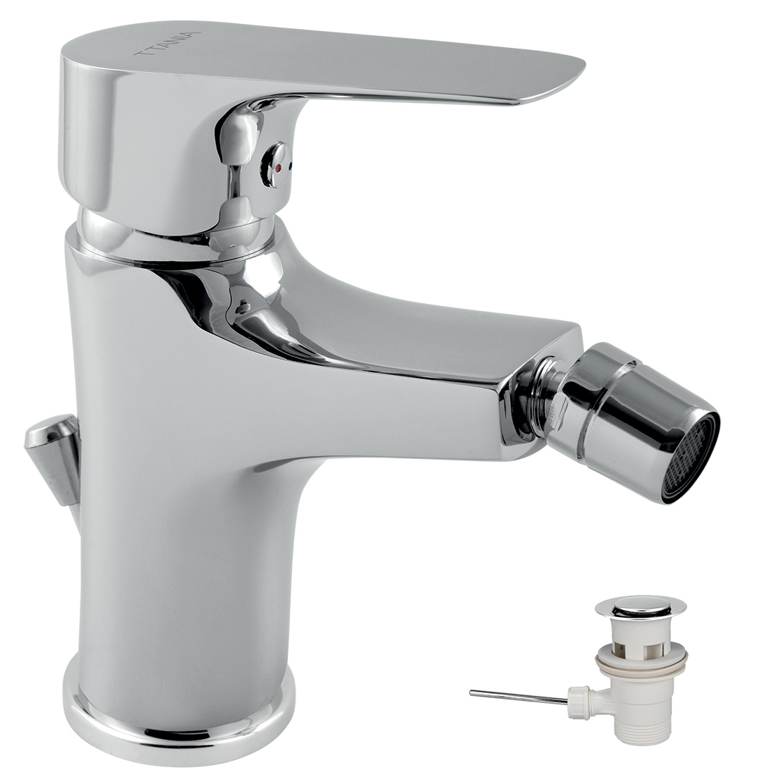 Levně Bidetová baterie s výpustí Titania Nice chrom 97011,0