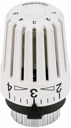 HEIMEIER D termostatická hlavice s vestavěným čidlem, 6°C–28°C, bílá 6850-00.500