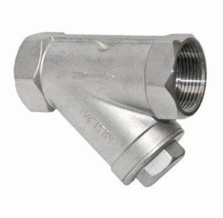 NEREZOVÝ šikmý filtr DN15 - 1/2&quot; PN63 Plnoprůtok, -20°C až 180°C INOX250.015