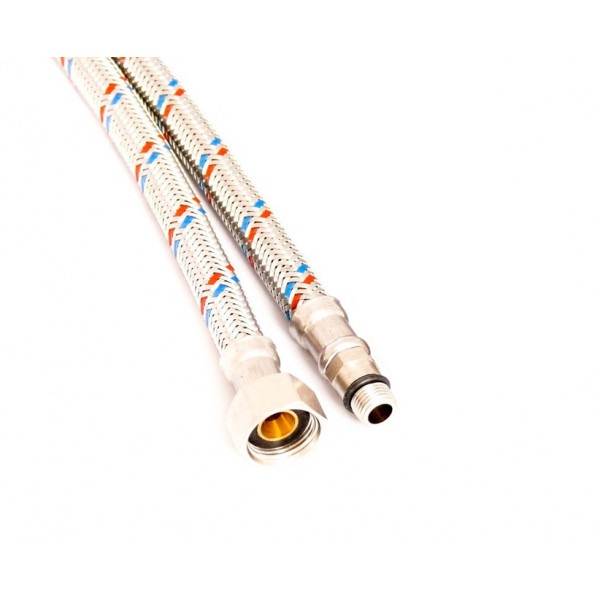 Tlaková připojovací flexi hadička k baterii MF 3/8&quot; x 10mm 80cm, PN10, 100°C 85381080