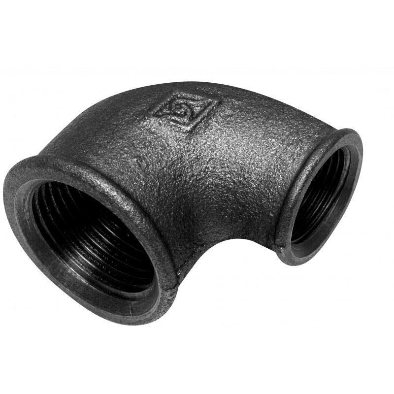 Levně Černé koleno redukované 1" x 1/2" 90° FF SVSFC090112