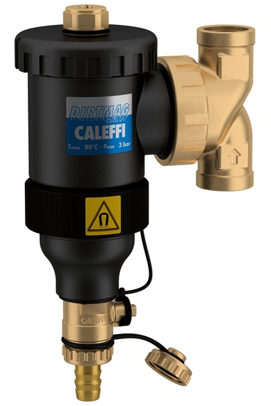 CALEFFI 5453 DIRTMAG Odkalovač nečistot 3/4&quot; s magnetem a vypouštěním PN3, 5µm 5453-34