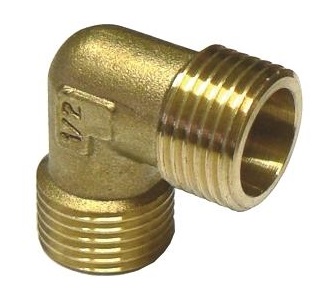 Mosadzné koleno 90° MM 1/2&quot; PN16 653012