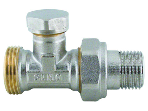 V&amp;G 410D Radiátorové regulační šroubení přímé DN15 - 1/2&quot; x 3/4&quot; s eurokonusem 6641011234