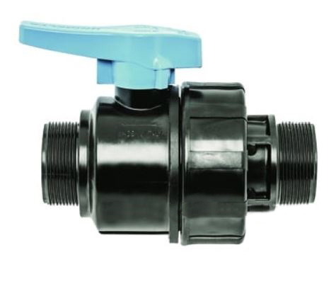 PE Uzavírací kohout 6/4&quot; x 6/4&quot; vnější/vnější závit - Polyetylen UNI1074006006