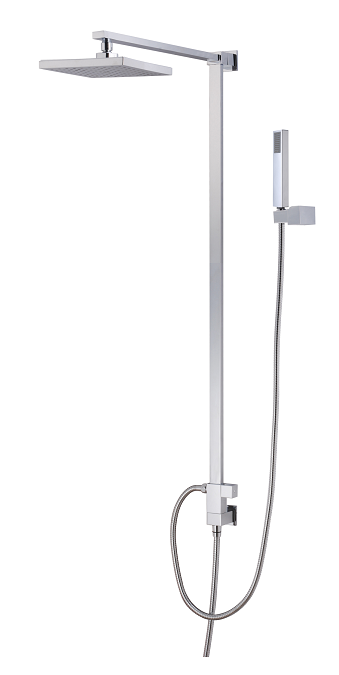 TORINO 2855 Nástěnný sprchový set bez baterie s připojením spodním 1/2&quot;, hranatý, CHROM TO2855