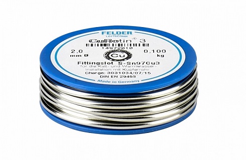 SUPERSAN CU Pájka měkká 2mm S-Sn97Cu3 (100g) PAJ2B100