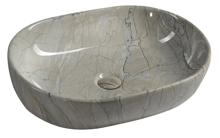 DALMA keramické umyvadlo 59x42x14 cm, grigio MM413