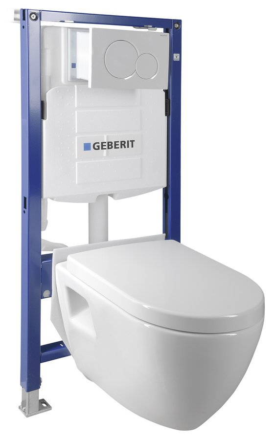 WC SADA závesné WC NERA s podomietkovú nádržkou GEBERIT do sadrokartónu WC-SADA-16