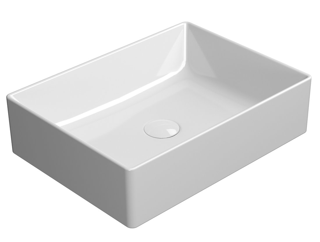 KUBE X keramické umývadlo na dosku, 50x37 cm, biela ExtraGlaze 942911