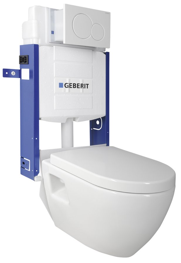 WC SADA závesné WC NERA s podomietkovú nádržkou GEBERIT pre zamurovanie WC-SADA-17