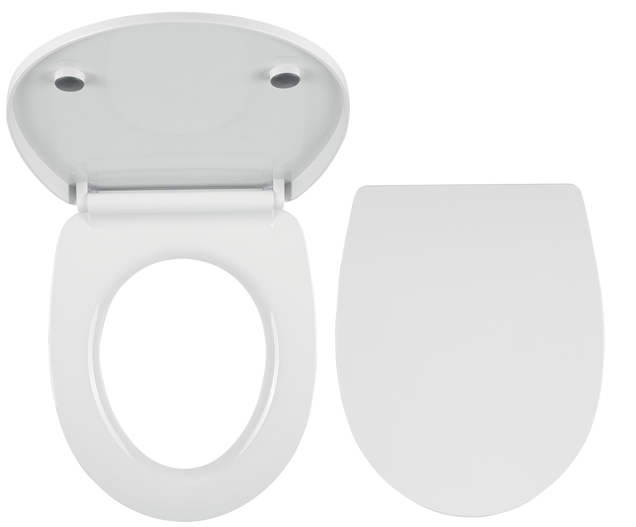 WC sedátko, duroplast biela, pánty tvrdený plast WC/SOFTNEW