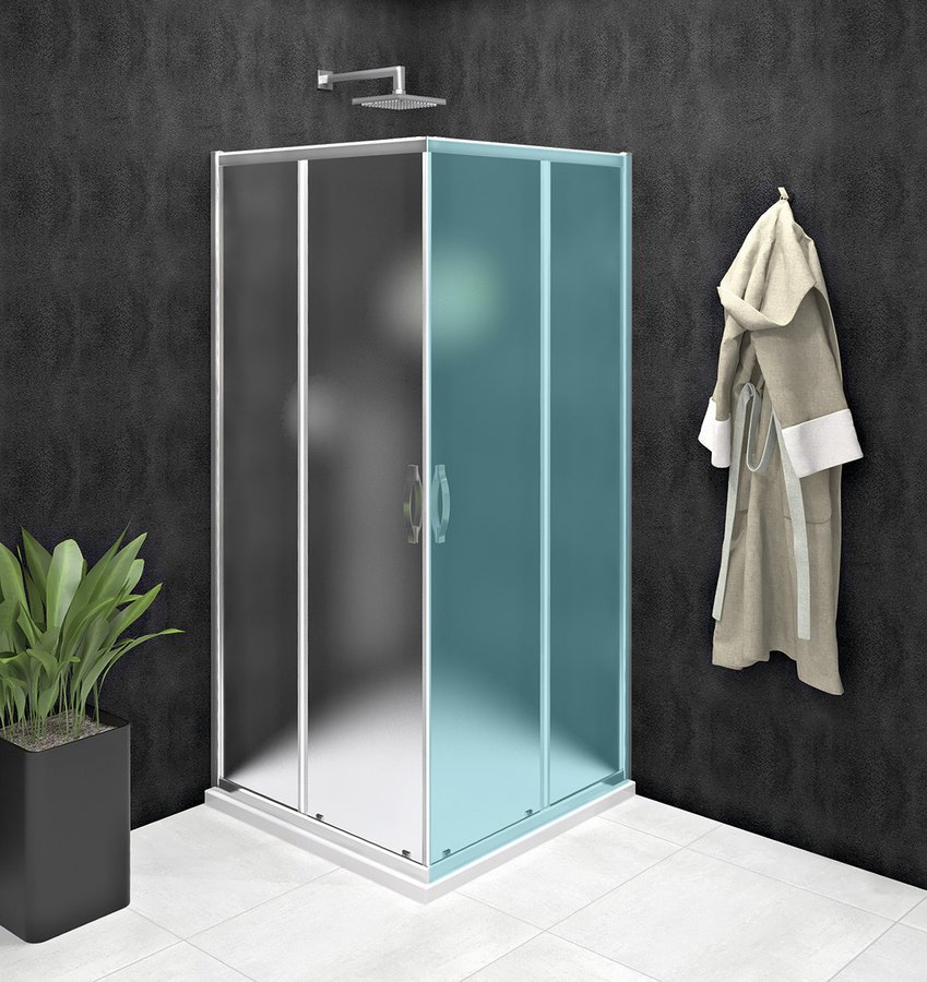 SIGMA SIMPLY sprchové dvere posuvné pre rohový vstup 900 mm, sklo Brick GS2490