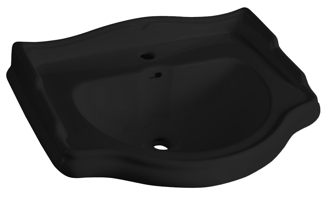 RETRO keramické umývadlo 69x52cm, čierna mat 104631
