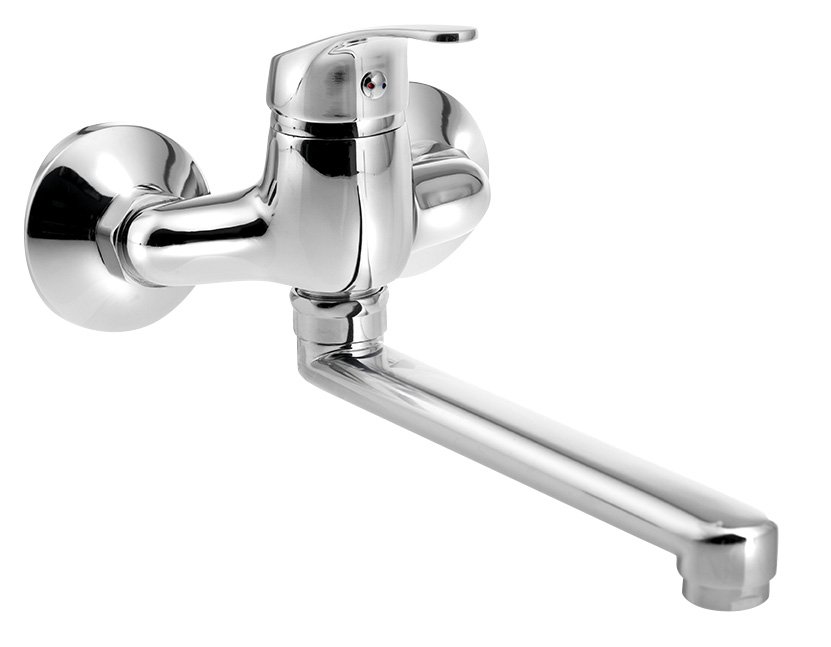 E-shop AQUALINE 35 nástenná batéria rozstup 100 mm, ramienko ploché, 220 mm, chróm 52021