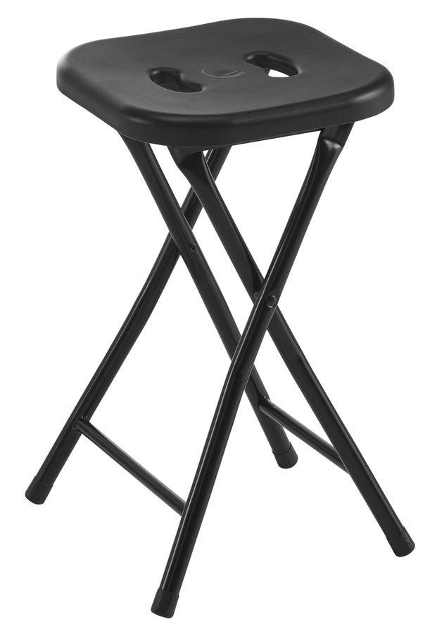 Koupelnová stolička, 26x45,5x26 cm, černá CO7614