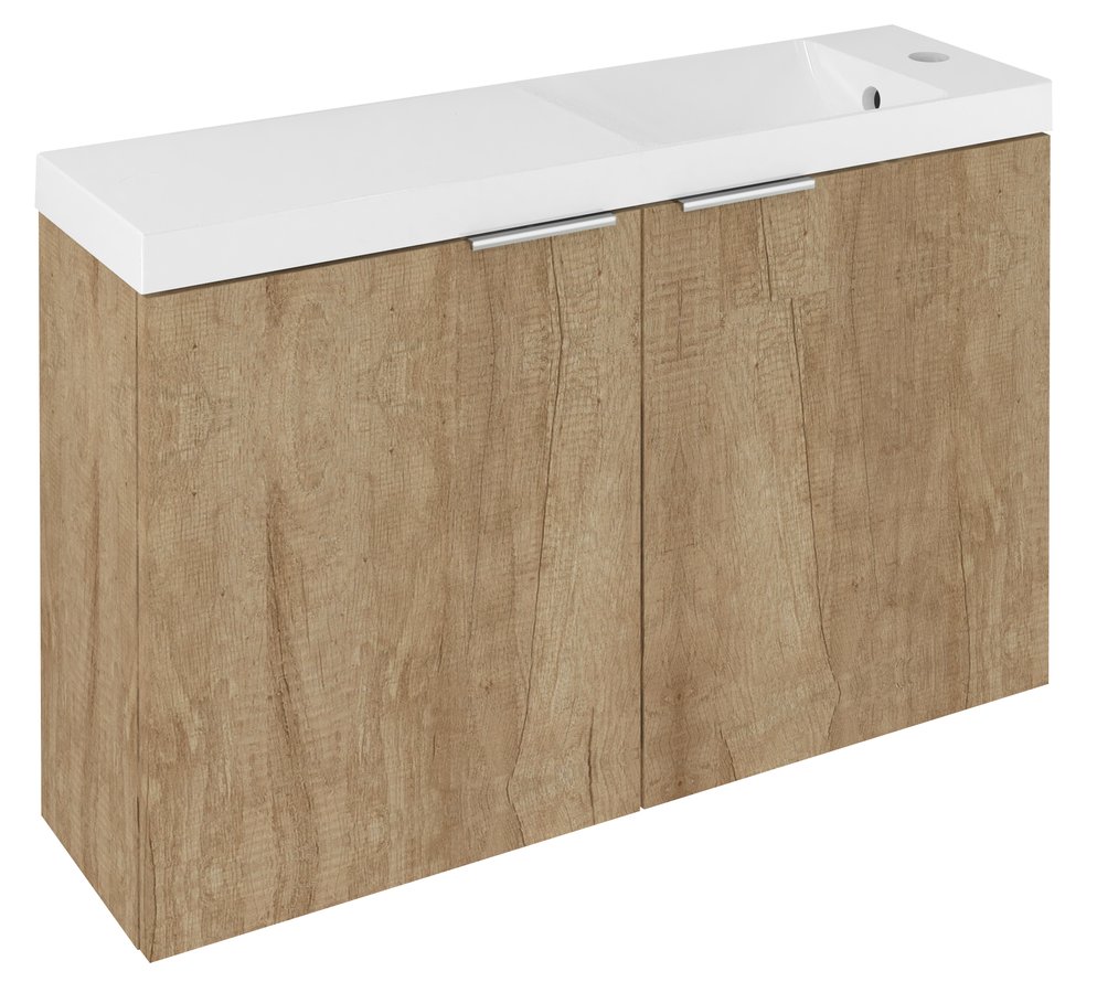 Levně LATUS X umyvadlová skříňka s umyvadlem 80x54,5x22cm, dub alabama LT110-SET06