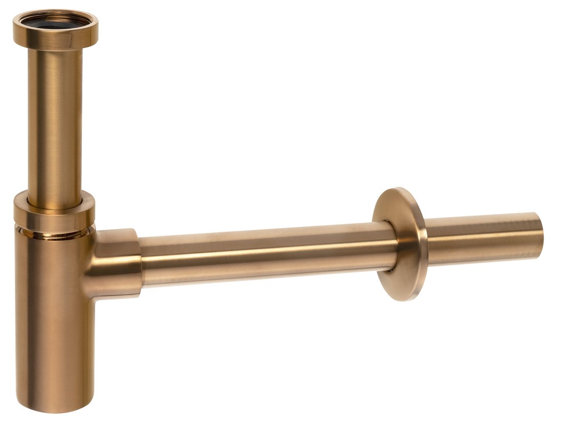 Levně Umyvadlový sifon 5/4", odpad 32mm, kulatý, měď mat SI521