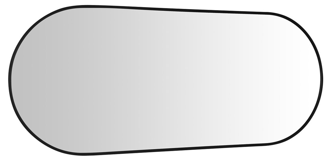 Levně AROWANA oválné zrcadlo v rámu 120x50cm, černá mat AWB1250