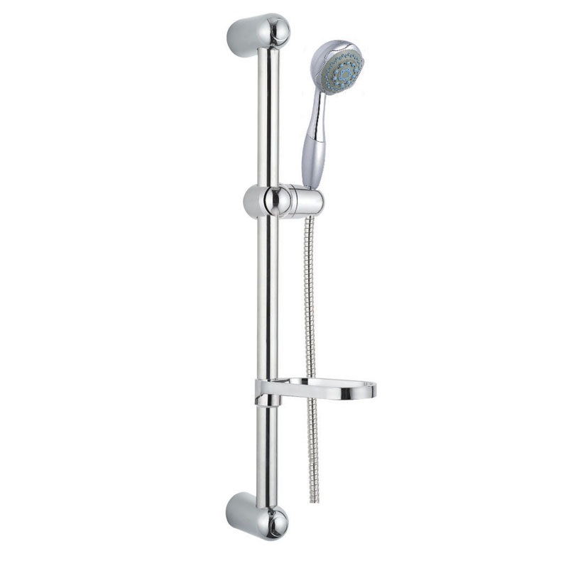 Sprchová souprava, pětipolohová sprcha, dvouzámková hadice, stavitelný držák, mýdlenka, plast/chrom CB900A