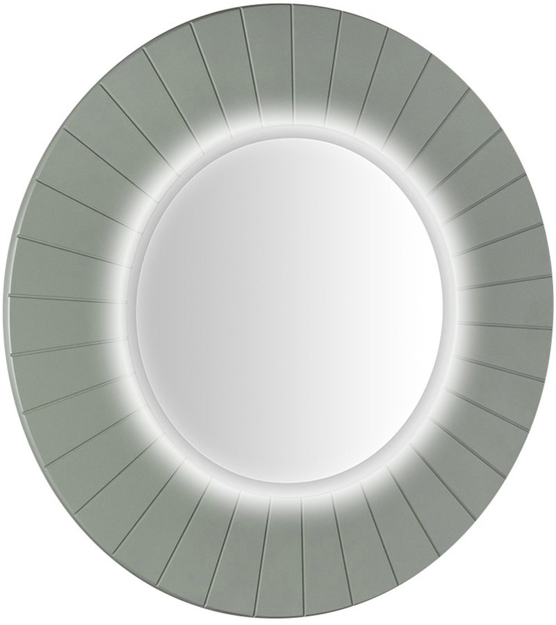 Levně LUMIRO STRIP kulaté zrcadlo s LED osvětlením v rámu ø 90cm, verde LR950-4444S
