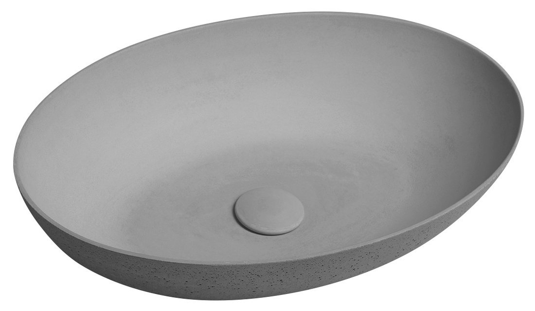 FORMIGO betónové umývadlo na dosku, 60x40cm, šedá FG217