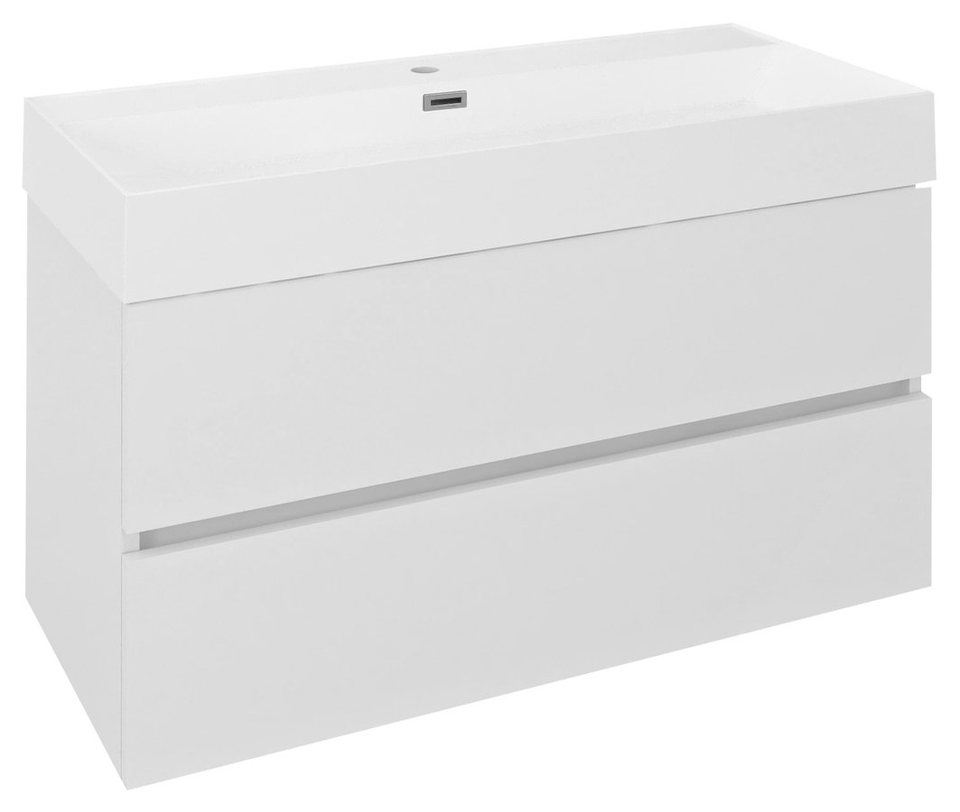 ODETTA umyvadlová skříňka 95x50x43,5cm, bílá lesk DT100-3030