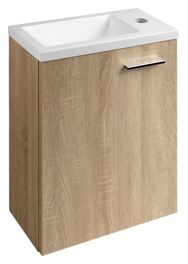 Levně ZOJA umyvadlová skříňka 37x50x18cm, dub platin 51037DP