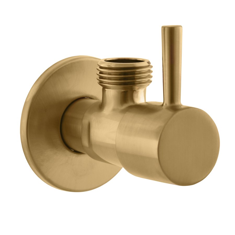 Levně Rohový ventil s keramickým vrškem 1/2"x3/8", zlato mat SL029