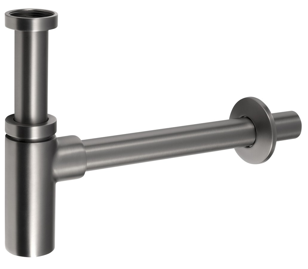 Levně Umyvadlový sifon 5/4", odpad 32mm, kulatý, gun metal SI581