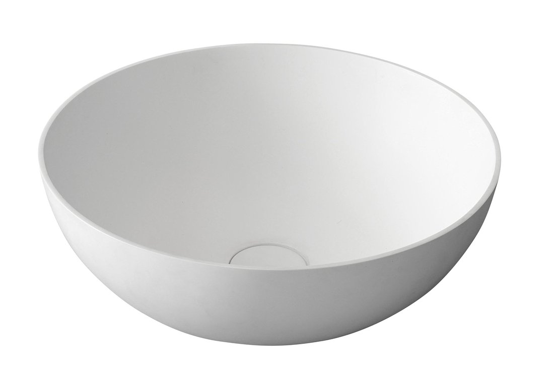 THIN okrúhle umývadlo na dosku, 39x14,5cm, biela mat WN185