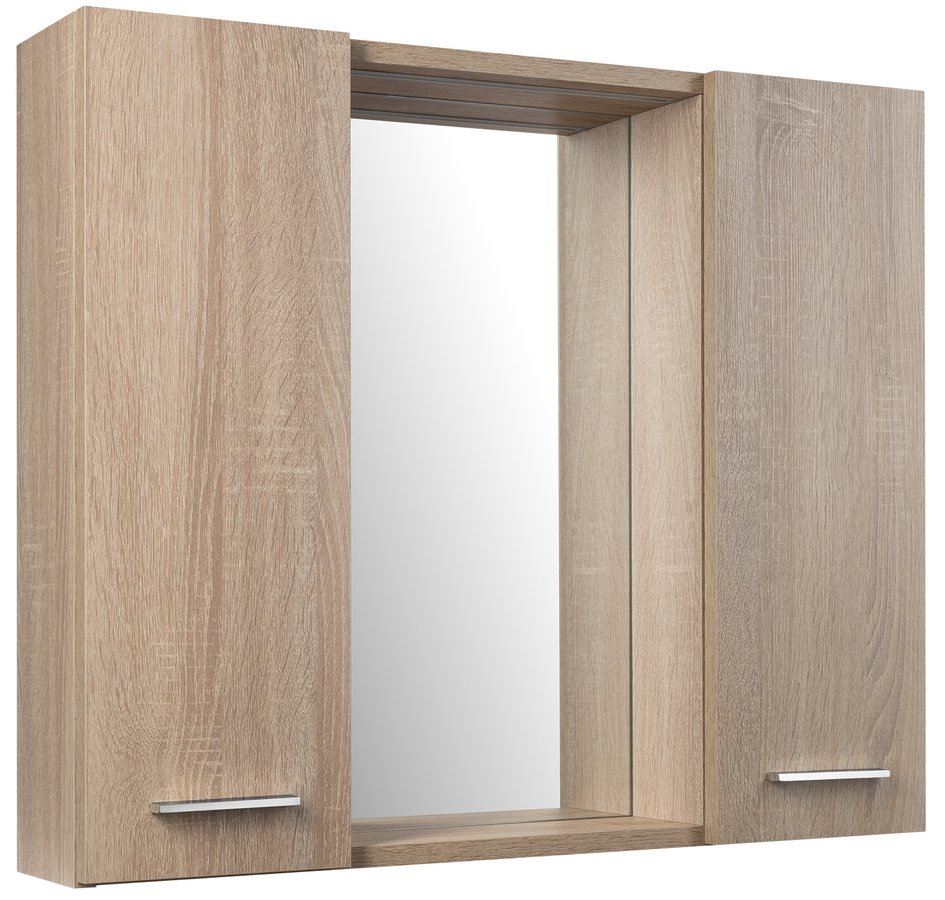 Levně ZOJA/KERAMIA FRESH STRIP galerka s LED osvětlením, 70x60x14cm, dub platin 45029S