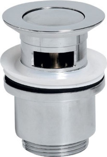 Uzatvárateľná guľatá umývadlová výpust Click Clack, malá zátka, V 30-50mm, chróm CV1008
