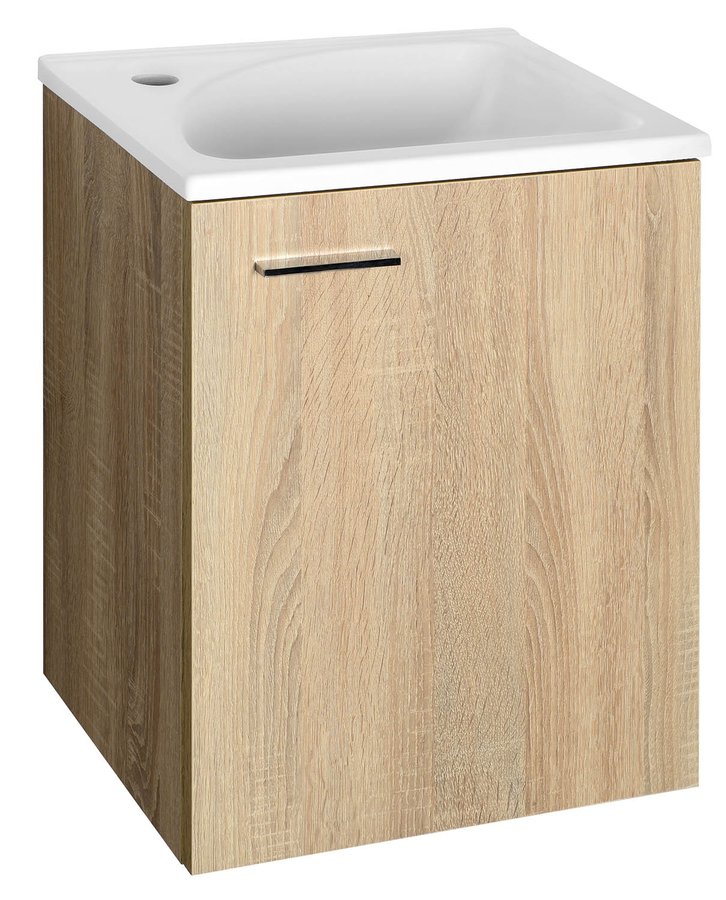 Levně ZOJA/KERAMIA FRESH umyvadlová skříňka 40x50x32cm, dub platin 51048DP