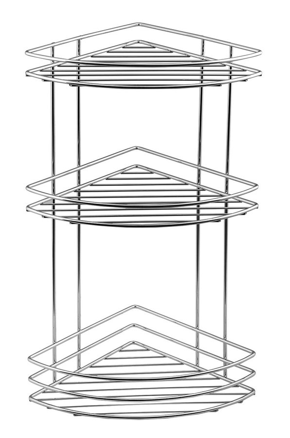 CHROM LINE drôtená polica rohová trojitá, chróm 37015