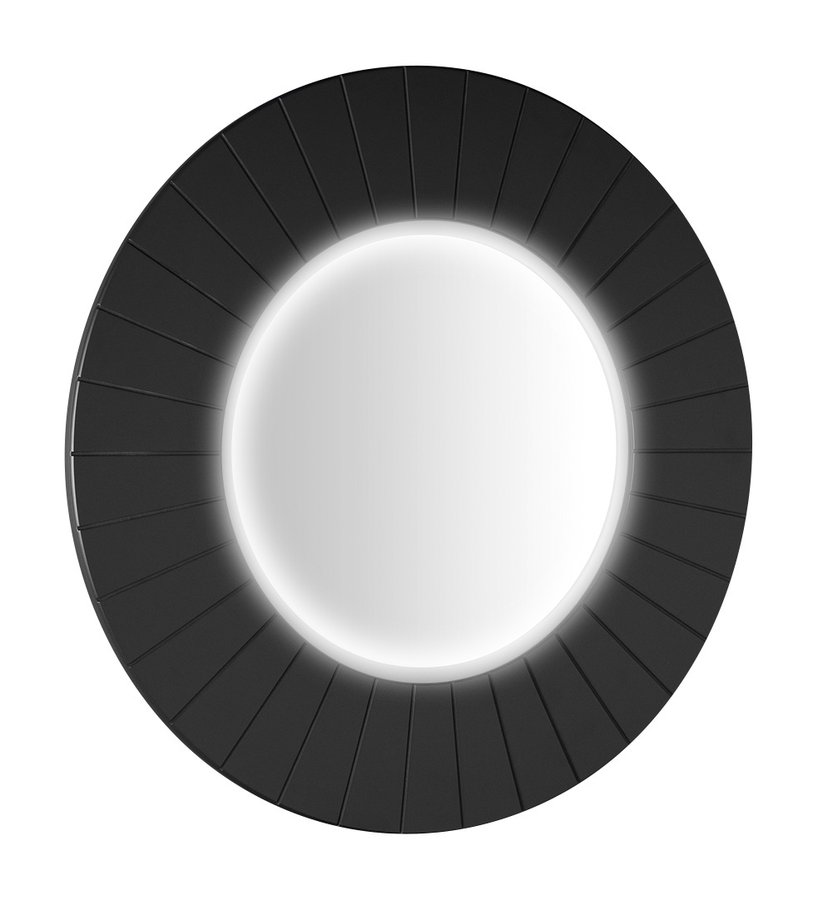 LUMIRO STRIP kulaté zrcadlo s LED osvětlením v rámu ø 75cm, carina LR750-4141S