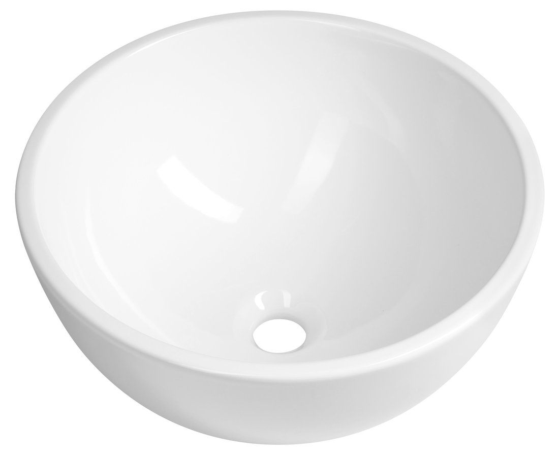 Levně MOON keramické umyvadlo na desku, průměr 43cm, bílá 3112-KL