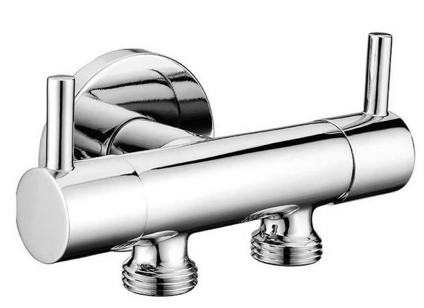 Dvojventil pre napojenie bidetovej spŕšky a WC, chróm 1209-04-B