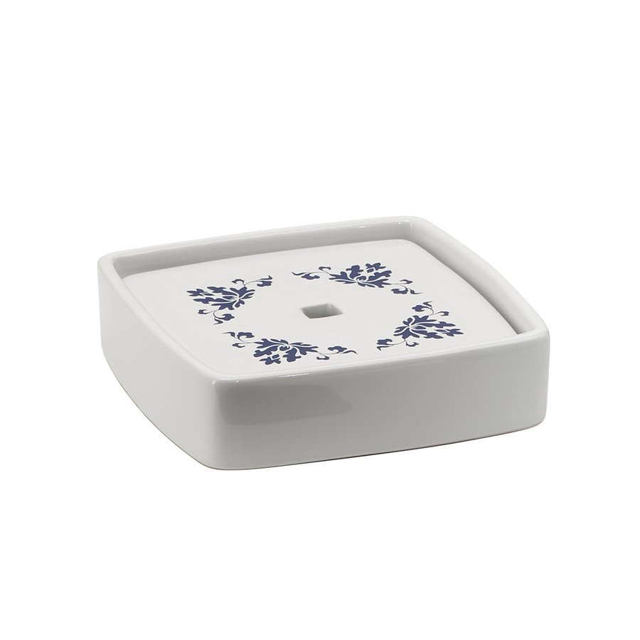 Levně CIXI mýdlenka na postavení, porcelán, bílá/modrá CX1189